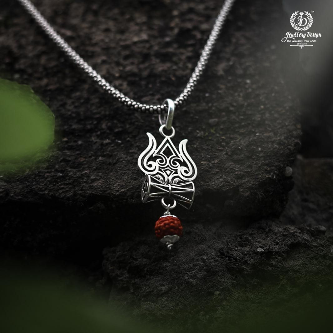 Trishul Damru Rudraksha Chain