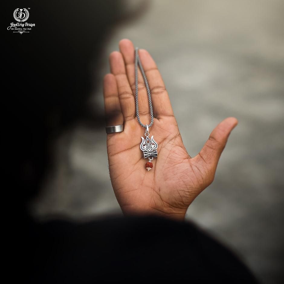 Trishul Damru Rudraksha Chain